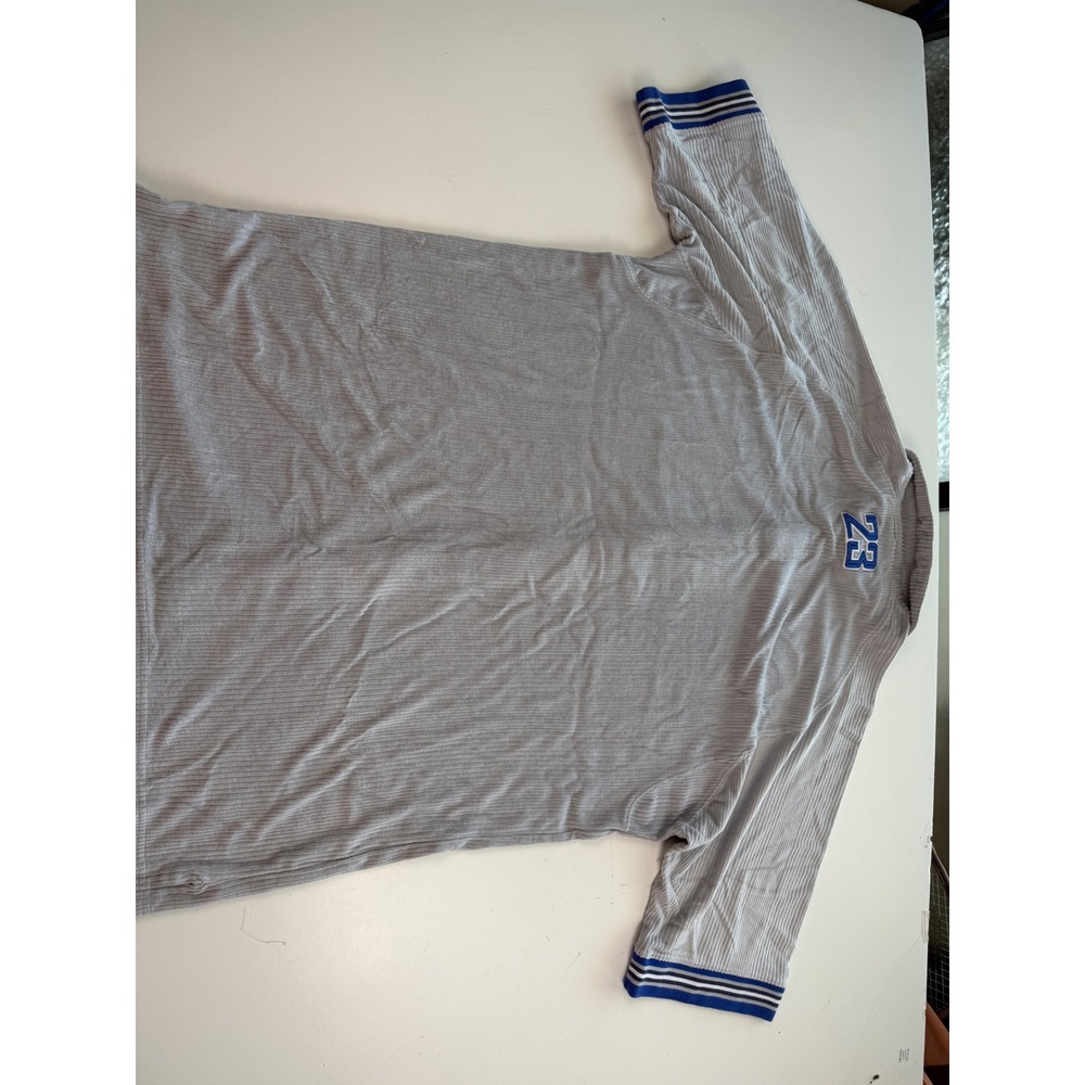 Jordan Brand Grey Ribbed Corduroy Short Sleeve Button Up Shirt XXLT 23 Jumpman - Picture 7 of 12